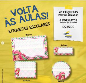 Kit 70 Etiquetas Escolares Personalizadas      
